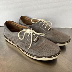 Johnston & Murphy Men's McGuffey Knit Saddle Shoes Gray Lace Up Size 9